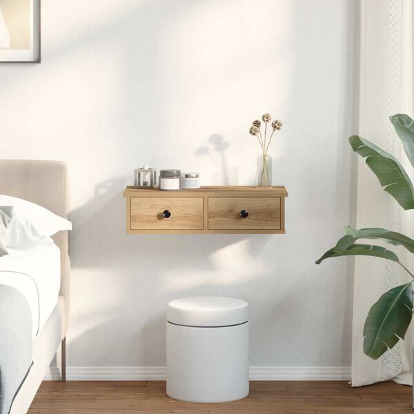 vidaXL Ράφι τοίχου με συρτάρια Δρυς Αρτιζίας Κατασκευασμένο ξύλο