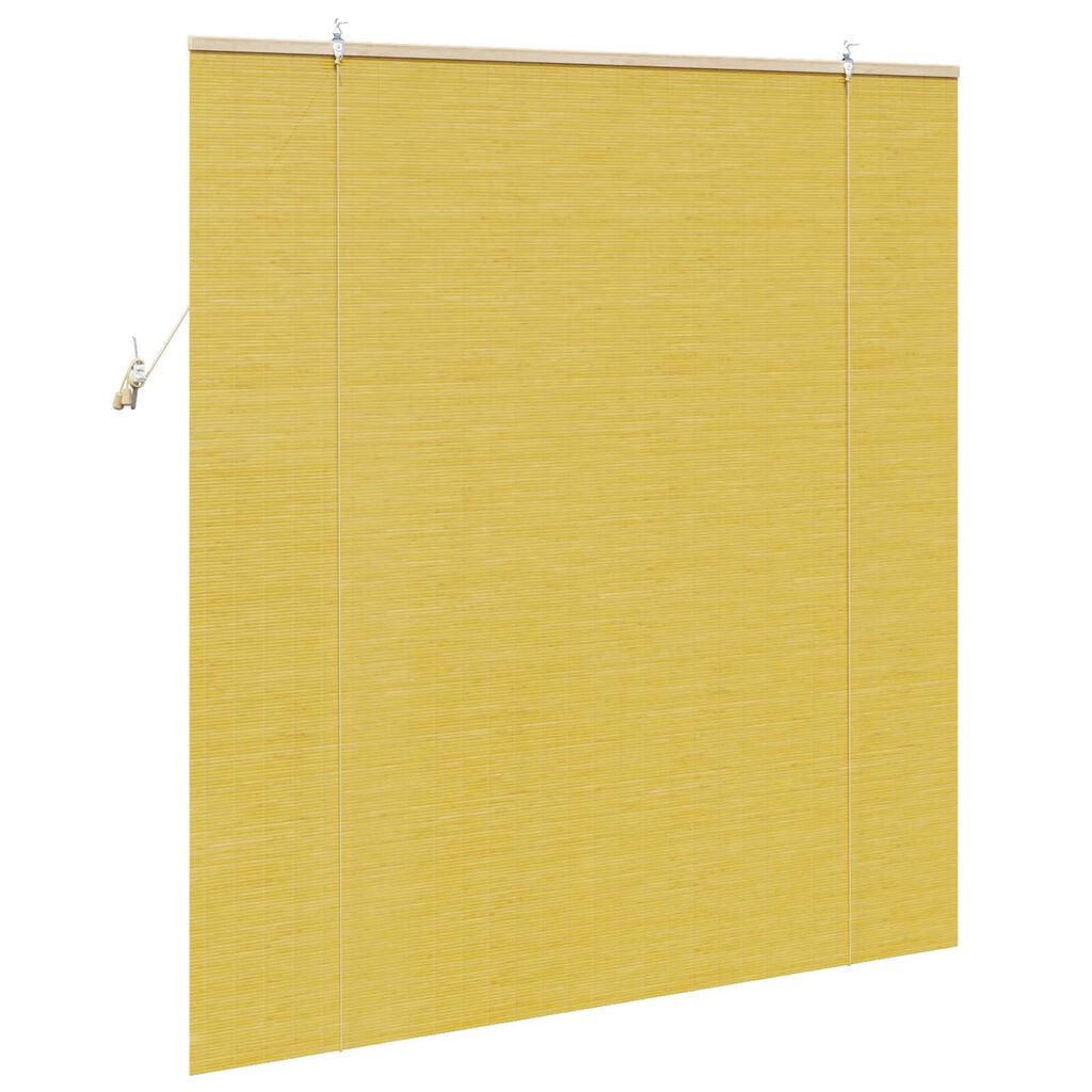 vidaXL Ρολά και Σκίες Παραθύρων Κίτρινο 150 x 160 cm Μπαμπού