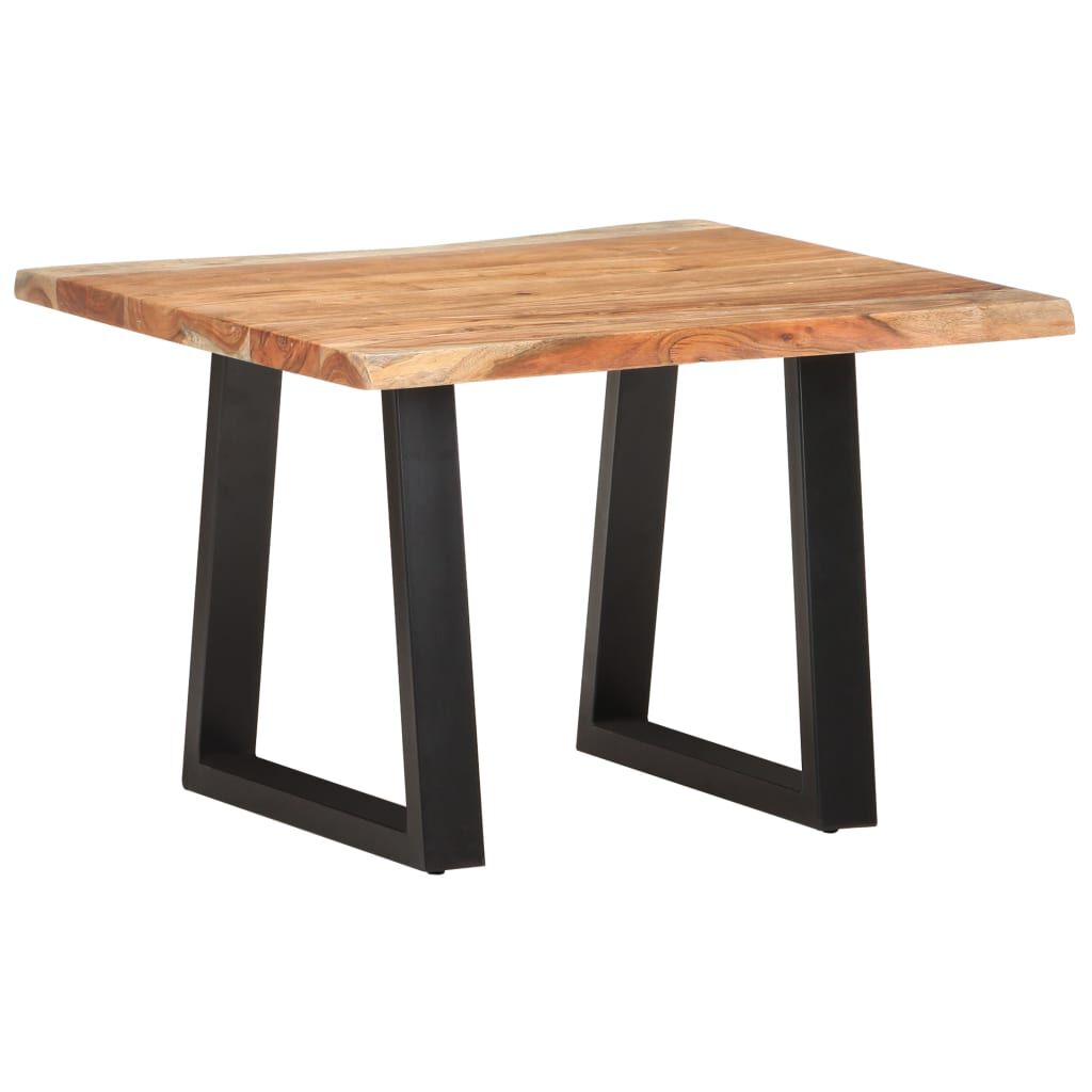 vidaXL Τραπεζάκι Σαλονιού Live Edge 60x60x40 εκ. Μασίφ Ξύλο Ακακίας