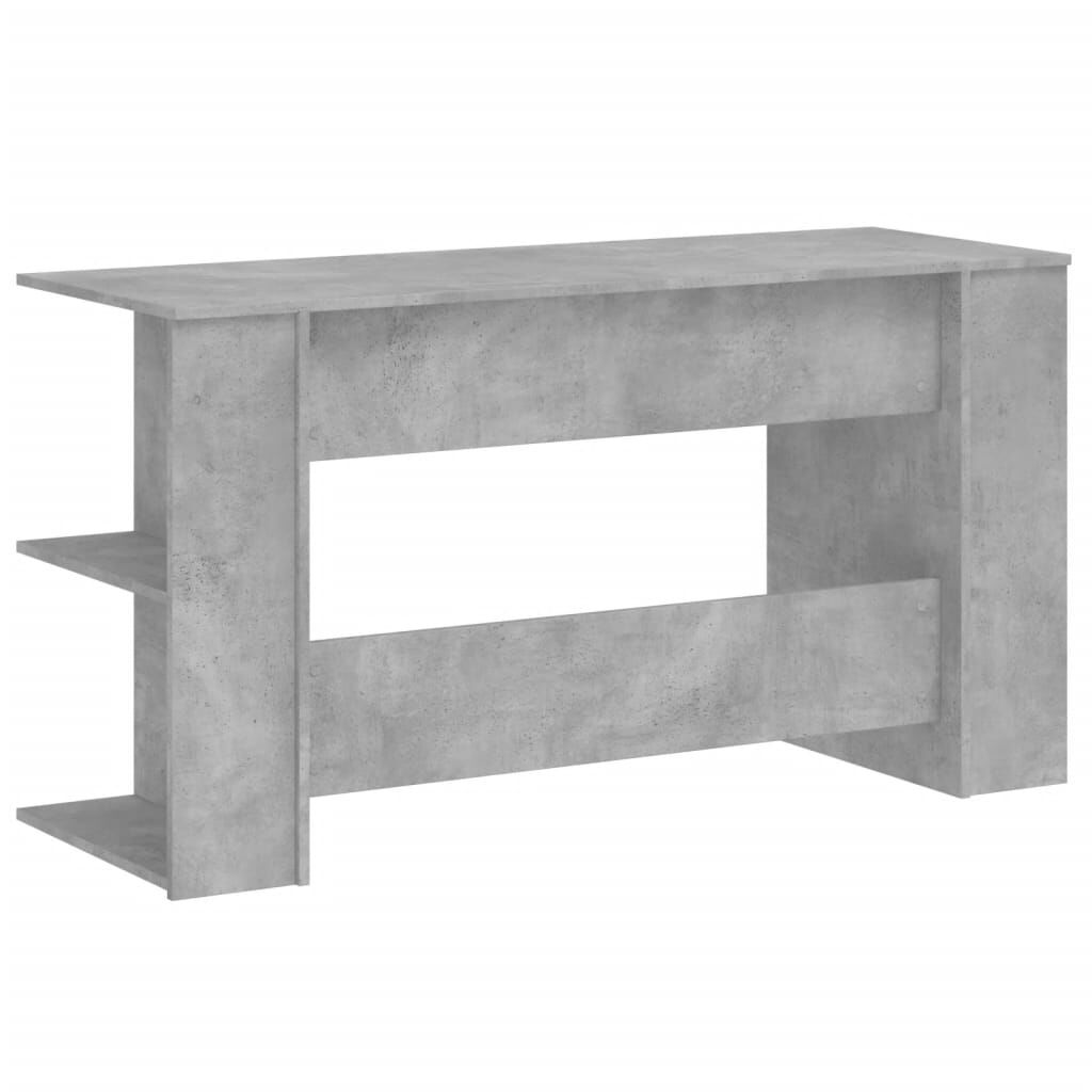 vidaXL Γραφείο Γκρι Σκυροδέματος 140 x 50 x 75 εκ. από Επεξεργ. Ξύλο