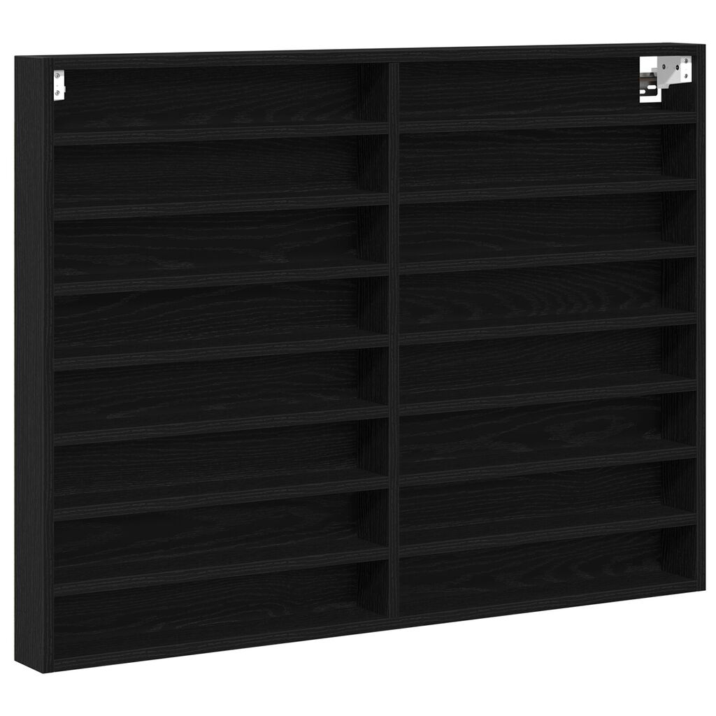 vidaXL Βιτρίνα Μαύρη Δρυς 100x8,5x75 εκ Επεξεργασμένο Ξύλο