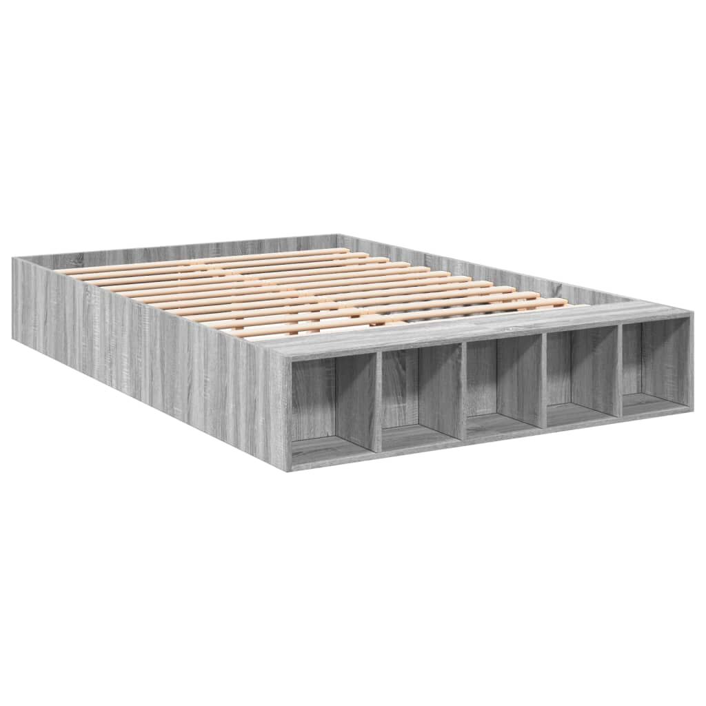 vidaXL Πλαίσιο Κρεβατιού Γκρι Sonoma 120 x 190 εκ. Επεξεργασμένο Ξύλο