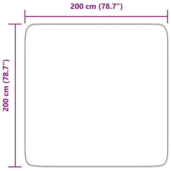 vidaXL Χαλί Shaggy με Ψηλό Πέλος NAVARRA Ναυτικό 200x200 εκ.