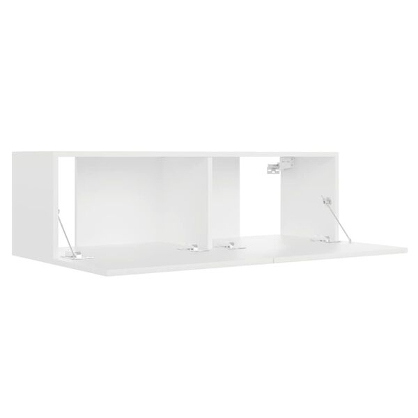 vidaXL Έπιπλο Τηλεόρασης Λευκό 100 x 30 x 30 εκ. από Επεξ. Ξύλο