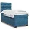 vidaXL Κρεβάτι Boxspring με Στρώμα Μπλε 80 x 200 εκ. Βελούδινο