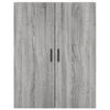 vidaXL Ντουλάπι Γκρι Sonoma 69,5 x 34 x 180 εκ. Επεξεργασμένο Ξύλο