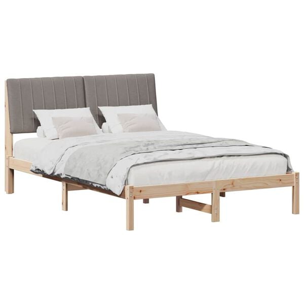 vidaXL &Sigma;&kappa;&epsilon;&lambda;&epsilon;&tau;ό&sigmaf; &Kappa;&rho;&epsilon;&beta;&alpha;&tau;&iota;&omicron;ύ Taupe 140 x 190 cm &Sigma;&tau;&epsilon;&rho;&epsilon;ά &xi;&upsilon;&lambda;&epsilon;ί&alpha; &pi;&epsilon;ύ&kappa;&omicron;&upsilon;