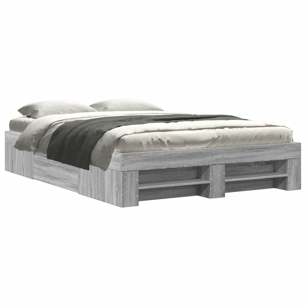 vidaXL Πλαίσιο Κρεβατιού Γκρι Sonoma 120 x 190 εκ. Επεξεργασμένο Ξύλο