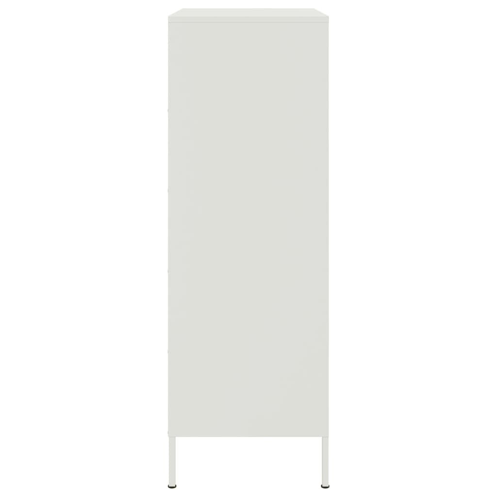 vidaXL Ραφιέρα Λευκή 68x39x113 εκ. από Ατσάλι