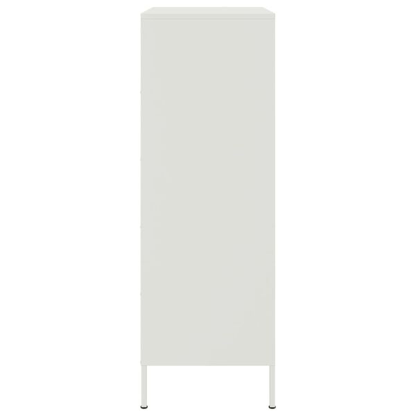 vidaXL Ραφιέρα Λευκή 68x39x113 εκ. από Ατσάλι