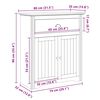 vidaXL Ντουλάπι διαδρόμου BODO Γκρι 80x35x90 cm
