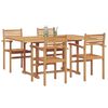 vidaXL Σέτ φαγητού για κήπο 5 pcs Φυσικό Μασίφ ξύλο teak