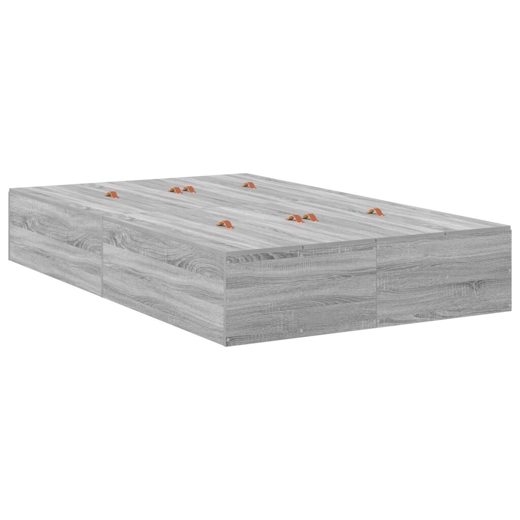 vidaXL Κρεβάτι Αποθήκευσης Γκρι Σονομα 120x200 εκ