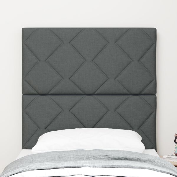 vidaXL Υφασμάτινο Κεφαλάρι Geometric Σκούρο γκρι 80 cm ύφασμα