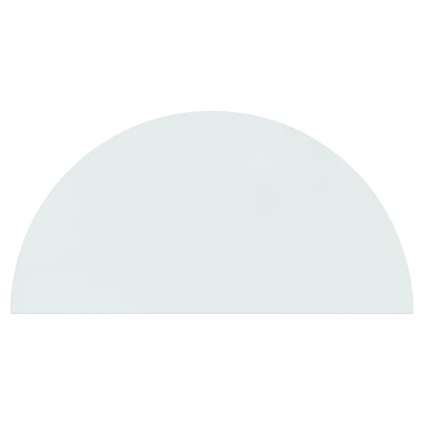 vidaXL Πλάκα Τζακιού Γυάλινη Ημικυκλική 1200x600 χιλ.