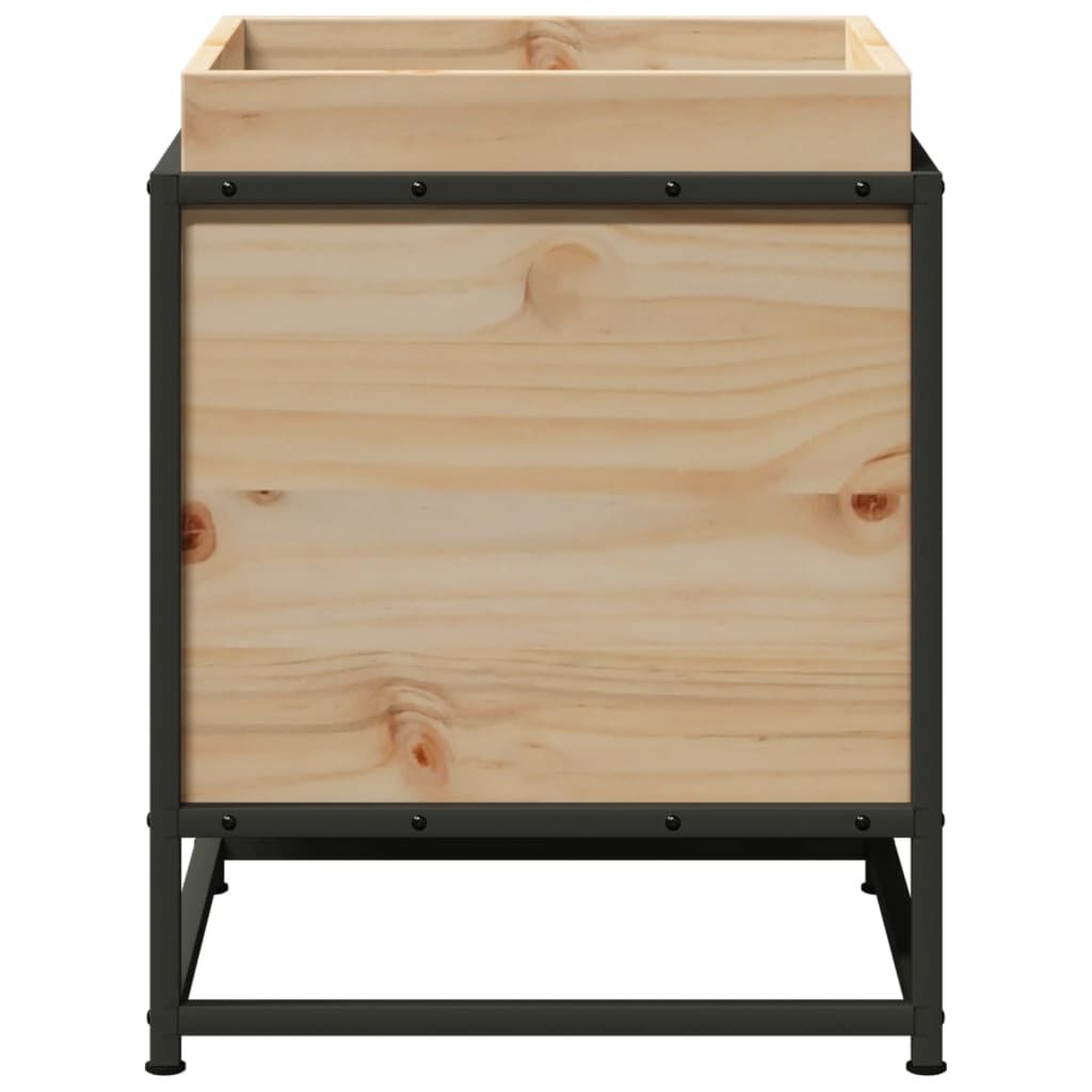 vidaXL Ζαρντινιέρα Λευκή 40 x 40 x 50 εκ από Μασίφ Ξύλο Πεύκου