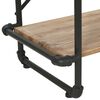 vidaXL Βιβλιοθήκη 80 x 42 x 180 εκ. από Μασίφ Ξύλο Ελάτης / Ατσάλι
