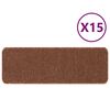 vidaXL Χαλιά Σκαλοπατιών Αντιολισθητικά 15 pcs Κίτρινο 60 x 25 cm PP