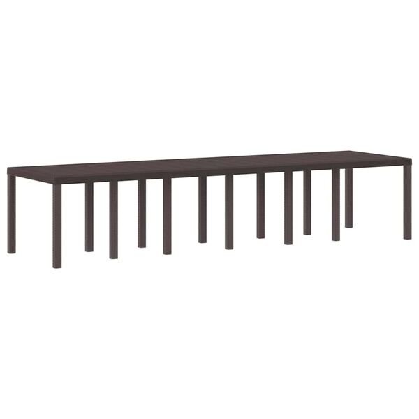 vidaXL Σέτ φαγητού για κήπο 13 pcs Καφέ Rattan Polt