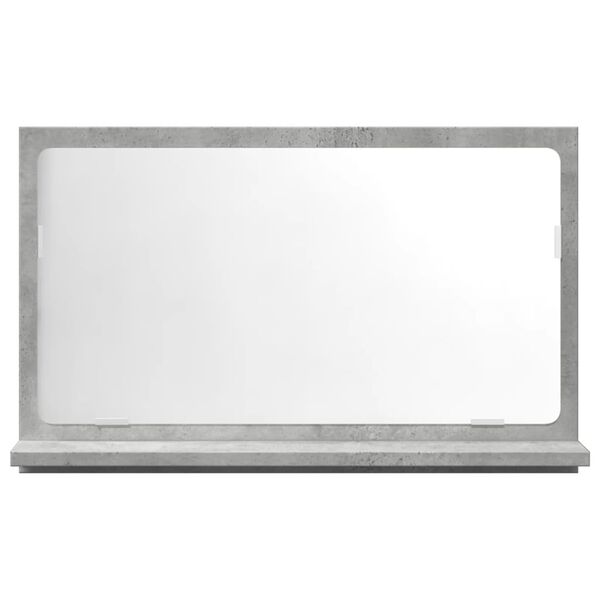 vidaXL Καθρέφτης Μπάνιου Γκρι Σκυροδέματος 60x11x37 εκ. Επεξ. Ξύλο