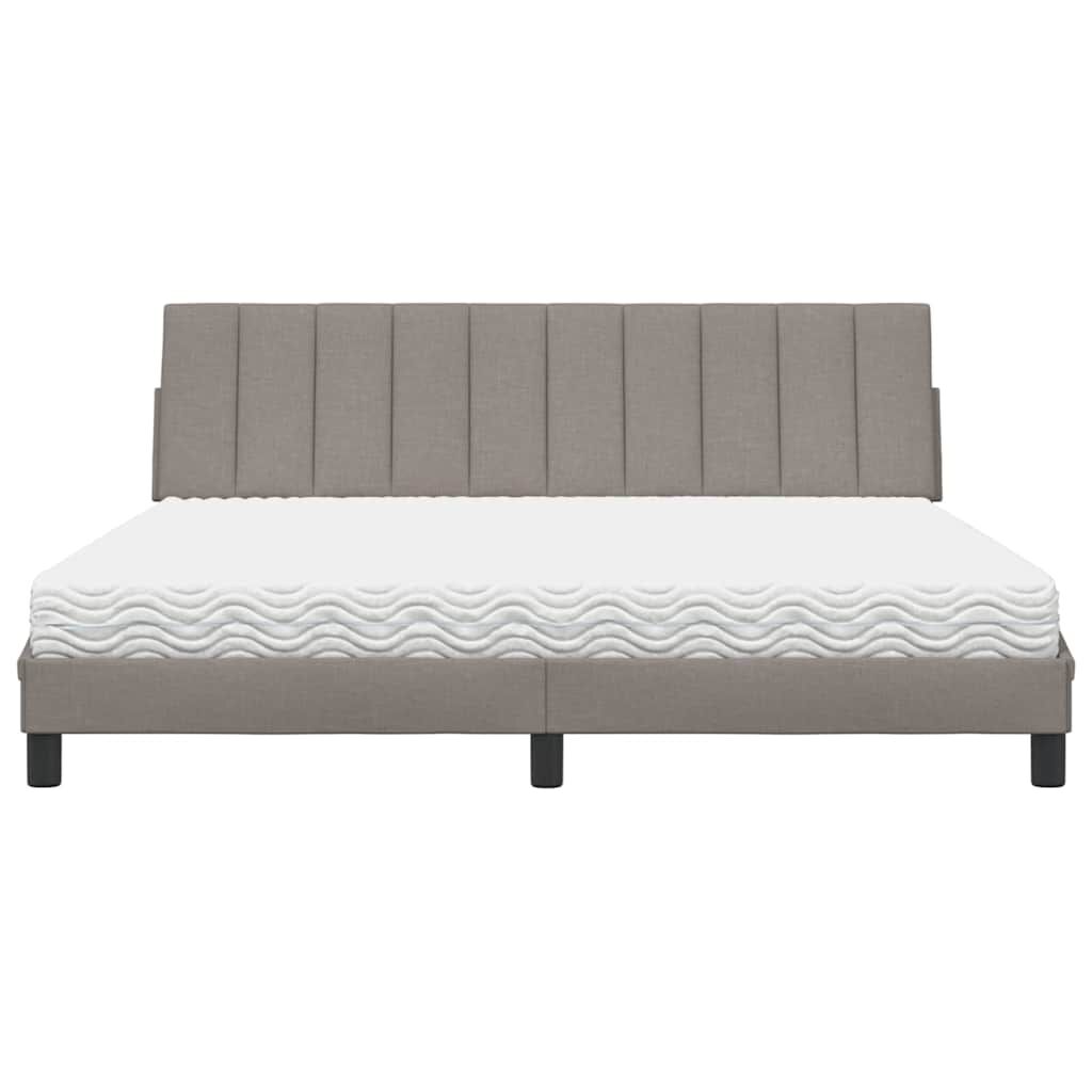 vidaXL Κρεβάτι Taupe 180x200 εκ. Υφασμάτινο