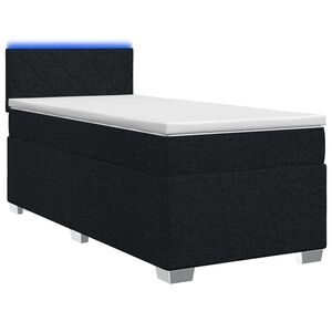 vidaXL &Kappa;&rho;&epsilon;&beta;ά&tau;&iota; Box Spring &mu;&epsilon; &Sigma;&tau;&rho;ώ&mu;&alpha; &kappa;&alpha;&iota; LED &Mu;&alpha;ύ&rho;&omicron; 80 x 200 cm Ύ&phi;&alpha;&sigma;&mu;&alpha;