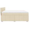 vidaXL Κρεβάτι Boxspring με Στρώμα Κρεμ 180x200 εκ. Υφασμάτινο