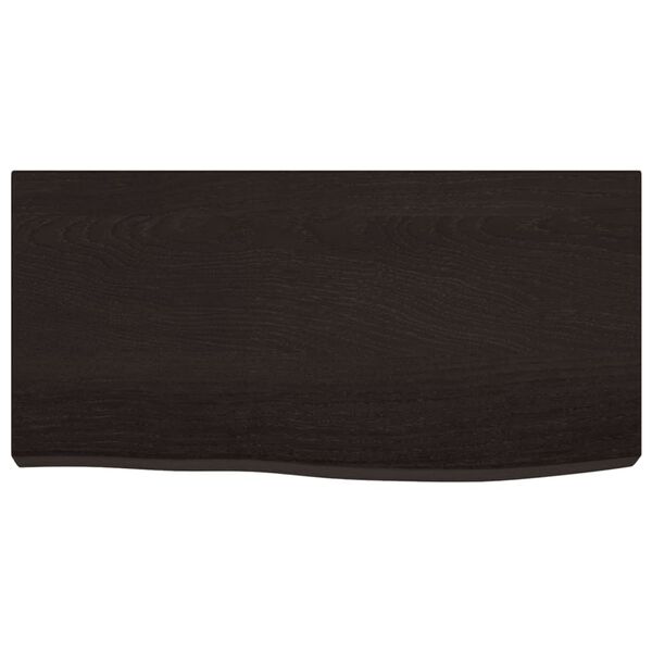 vidaXL Πάγκος Μπάνιου Σκούρο Καφέ 60x30x(2-6) εκ. Επεξεργ. Μασίφ Ξύλο