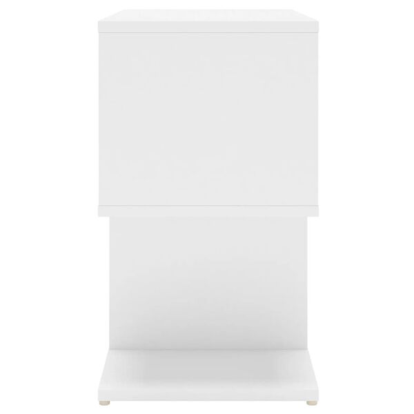 vidaXL Κομοδίνο Λευκό 50 x 30 x 51,5 εκ. από Επεξ. Ξύλο