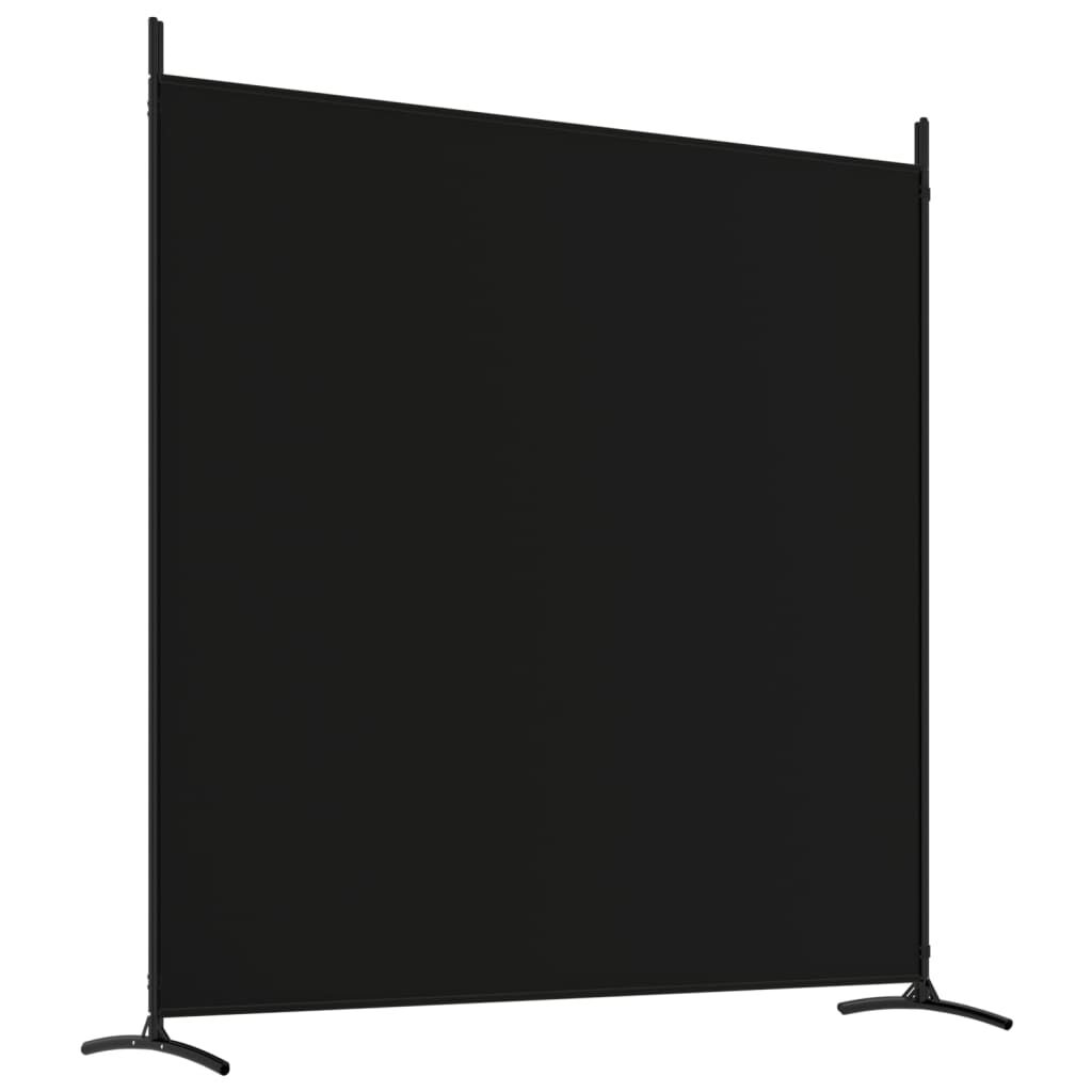 vidaXL Διαχωριστικό Δωματίου με 4 Πάνελ Μαύρο 698x180 εκ. από Ύφασμα