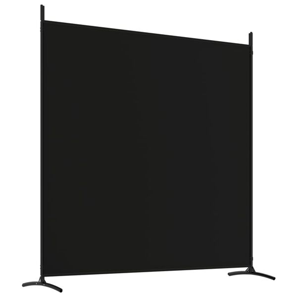 vidaXL Διαχωριστικό Δωματίου με 4 Πάνελ Μαύρο 698x180 εκ. από Ύφασμα