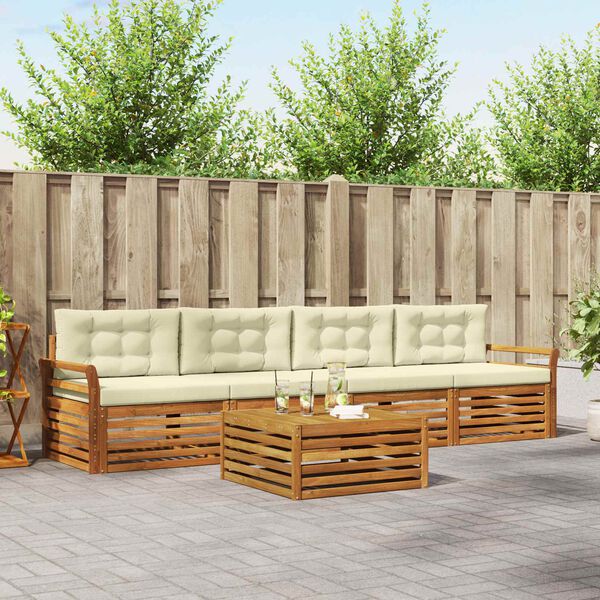 vidaXL &Sigma;&epsilon;&iota;&rho;ά &Kappa;&alpha;&nu;&alpha;&pi;έ &Epsilon;&xi;&omega;&tau;&epsilon;&rho;&iota;&kappa;&omicron;ύ &mu;&epsilon; &mu;&alpha;&xi;&iota;&lambda;ά&rho;&iota; 5 pcs &Phi;&upsilon;&sigma;&iota;&kappa;ό &kappa;&alpha;&iota; &Kappa;&rho;έ&mu;&alpha;