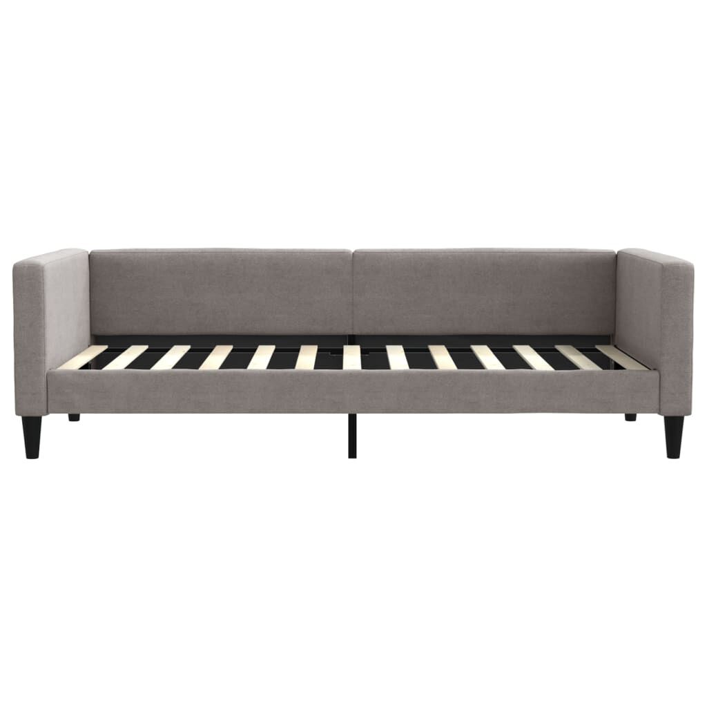 vidaXL Καναπές Κρεβάτι με Στρώμα Taupe 90 x 200 εκ. Υφασμάτινο
