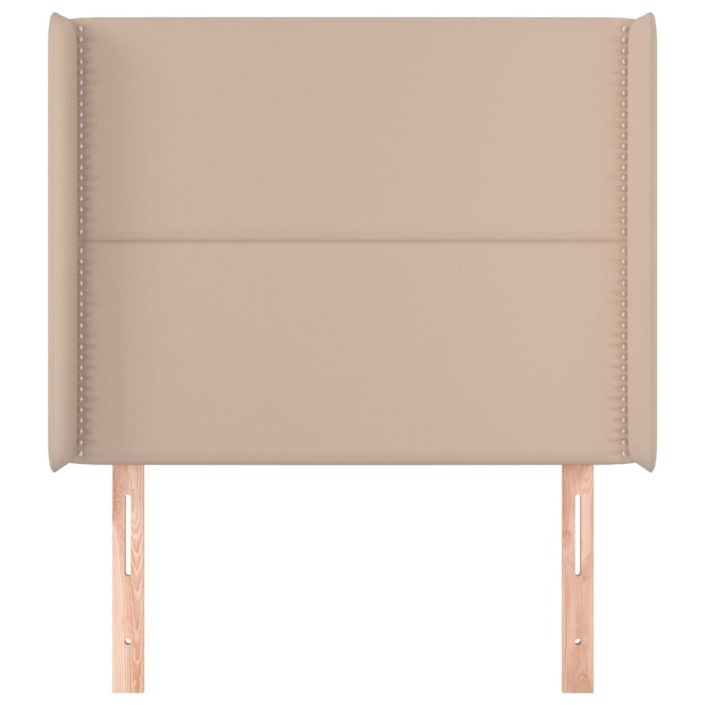 vidaXL Κεφαλάρι με Πτερύγια Καπουτσίνο 93x16x118/128 εκ. Συνθ. Δέρμα