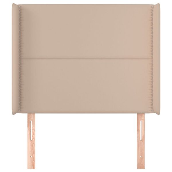 vidaXL Κεφαλάρι με Πτερύγια Καπουτσίνο 93x16x118/128 εκ. Συνθ. Δέρμα