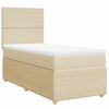 vidaXL Κρεβάτι Boxspring με Στρώμα Κρεμ 80 x 200 εκ. Υφασμάτινο
