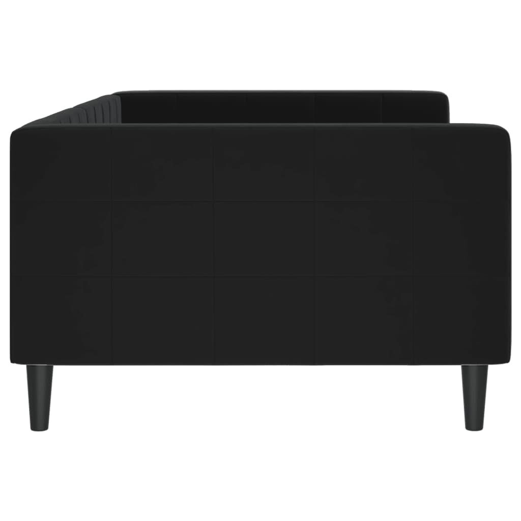 vidaXL Καναπές Κρεβάτι Μαύρος 100 x 200 εκ. Βελούδινος