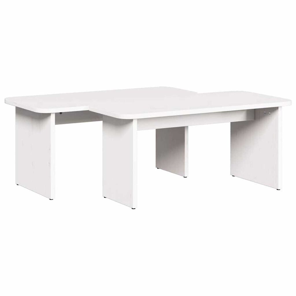 vidaXL Τραπεζάκι σαλονιού 2 pcs Λευκό 100 x 69 x 35.5 εκατοστά