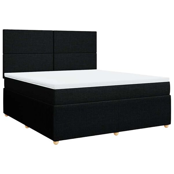 vidaXL &Kappa;&rho;&epsilon;&beta;ά&tau;&iota; Boxspring &mu;&epsilon; &Sigma;&tau;&rho;ώ&mu;&alpha; &Mu;&alpha;ύ&rho;&omicron; 180x200 &epsilon;&kappa;. &Upsilon;&phi;&alpha;&sigma;&mu;ά&tau;&iota;&nu;&omicron;