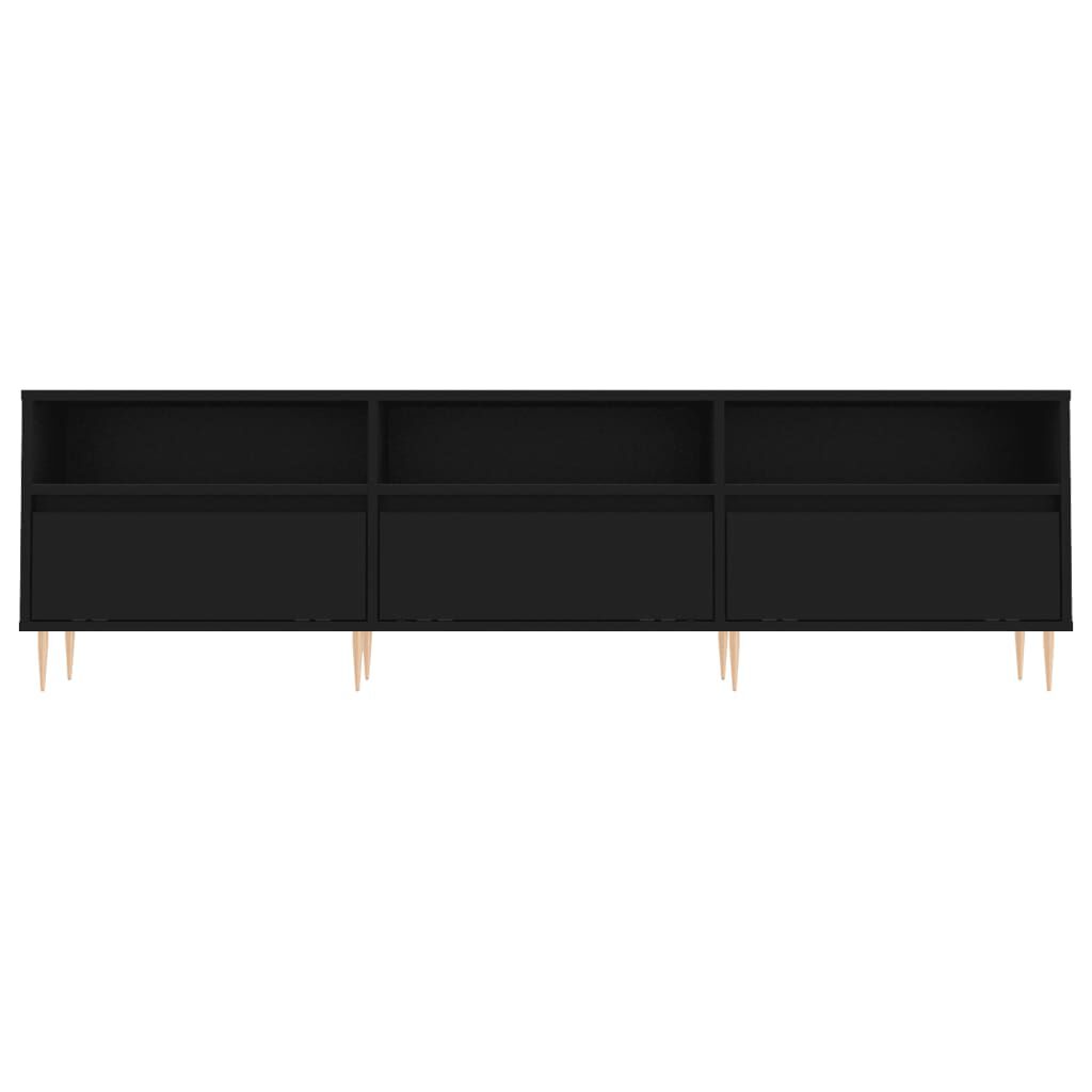vidaXL Έπιπλο Τηλεόρασης Μαύρο 150x30x44,5 εκ. Επεξεργασμένο Ξύλο