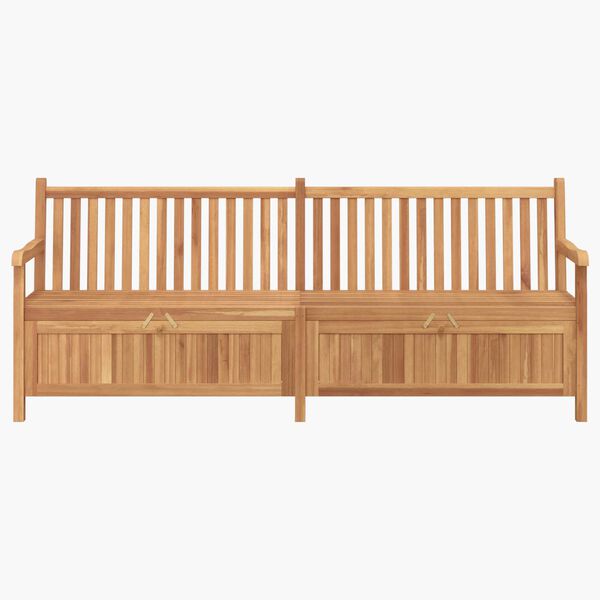 vidaXL Πάγκος Αποθήκευσης Κήπου Καφέ 228 x 60 x 90 εκ Μασίφ ξύλο teak