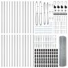 vidaXL Στύλος Περιφράξεων Ασημί 50 x 0,8 μ (19 x 19 mm κολλητό σχέδιο)
