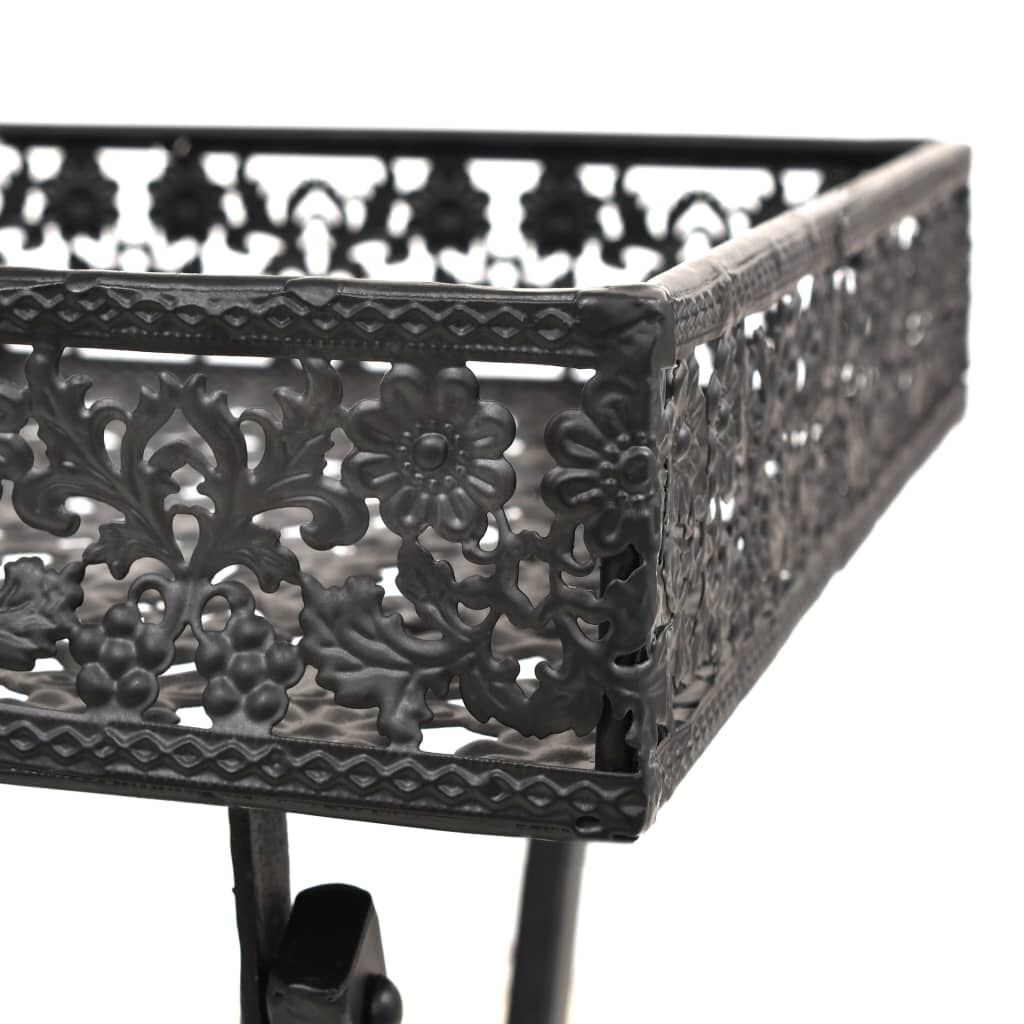 vidaXL Τραπεζάκι Πτυσσόμενο Vintage Μαύρο 58 x 35 x 72 εκ. Μεταλλικό