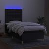 vidaXL &Kappa;&rho;&epsilon;&beta;ά&tau;&iota; Boxspring &mu;&epsilon; &Sigma;&tau;&rho;ώ&mu;&alpha; & LED &Mu;&alpha;ύ&rho;&omicron; 100x200 &epsilon;&kappa;. &Upsilon;&phi;&alpha;&sigma;&mu;ά&tau;&iota;&nu;&omicron;