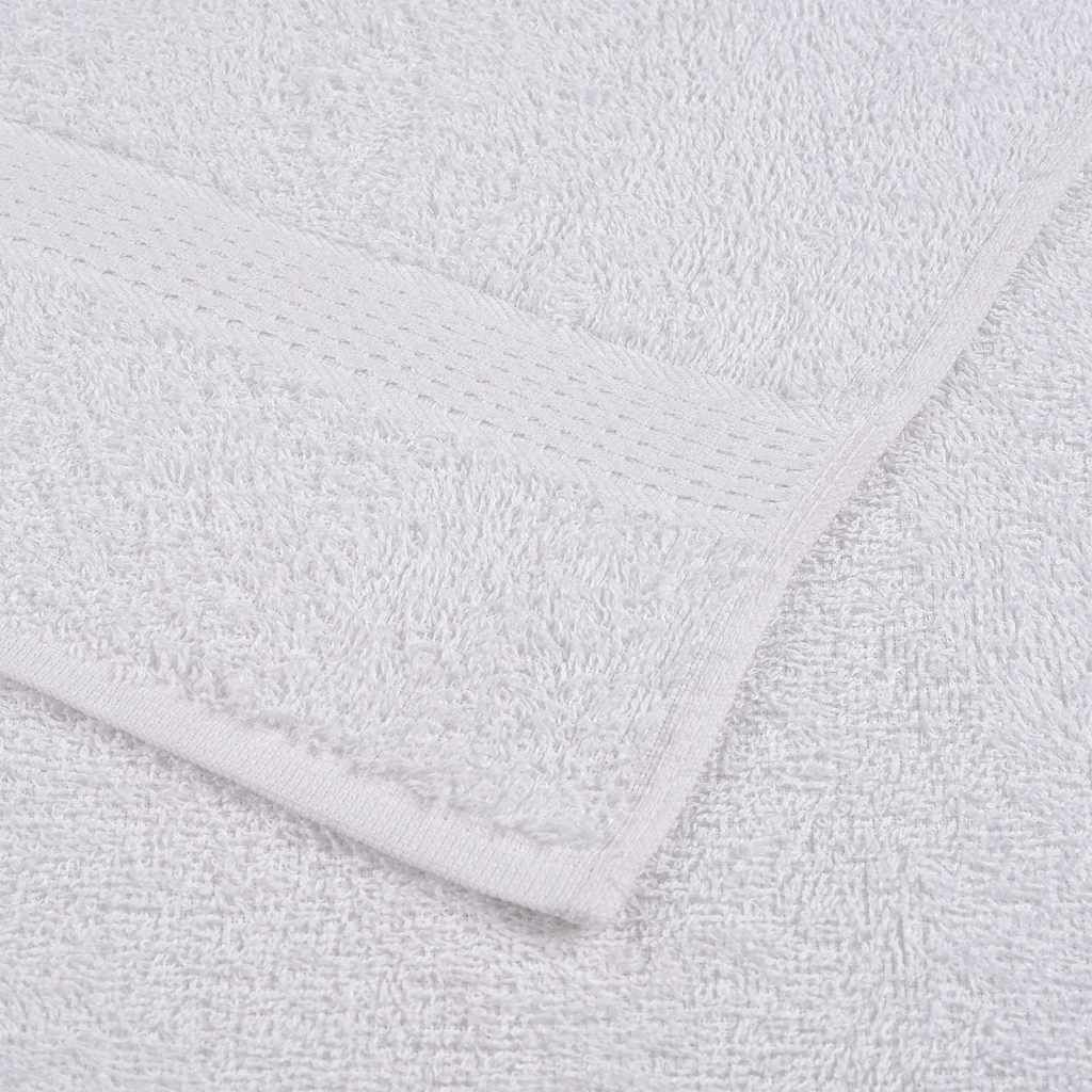 vidaXL Πετσέτες 10 τεμάχια Λευκό 100x200 εκ. 360 γρ/μ² 100% βαμβάκι