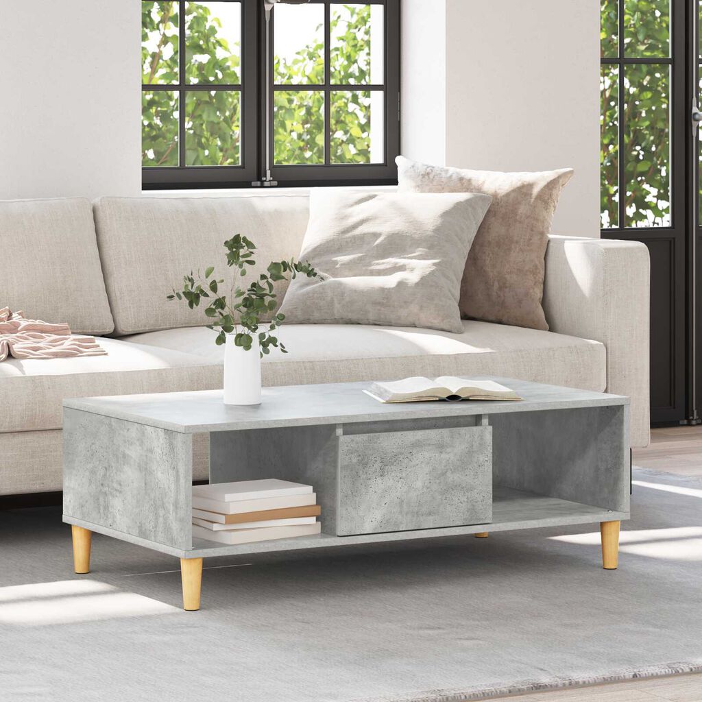 vidaXL Γκρι σκυροδέματος 103.5 x 60 x 35 εκ Επεξεργασμένο ξύλο