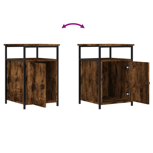 vidaXL Κομοδίνο Καπνιστή Δρυς 40x42x60 εκ. από Επεξεργασμένο Ξύλο