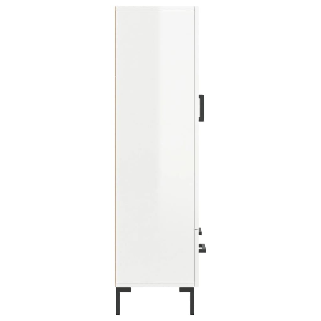 vidaXL Ντουλάπα Γυαλ. Λευκό 69,5 x 31 x 115 εκ. από Επεξεργασμένο Ξύλο