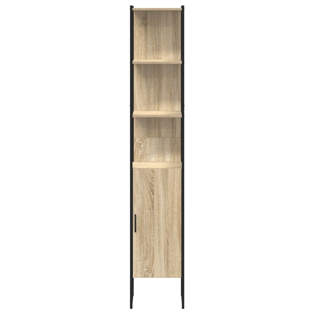 vidaXL Ντουλάπι Μπάνιου Sonoma Oak 33x33x185,5 cm Επεξεργασμένο ξύλο