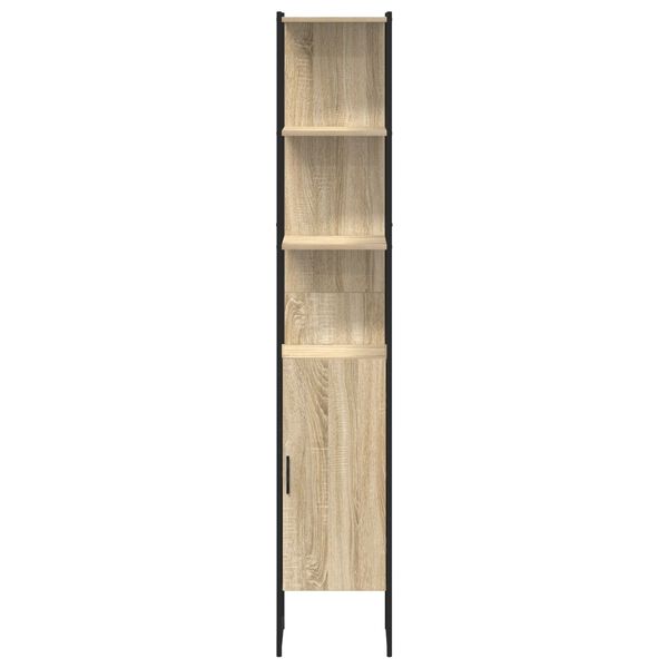 vidaXL Ντουλάπι Μπάνιου Sonoma Oak 33x33x185,5 cm Επεξεργασμένο ξύλο